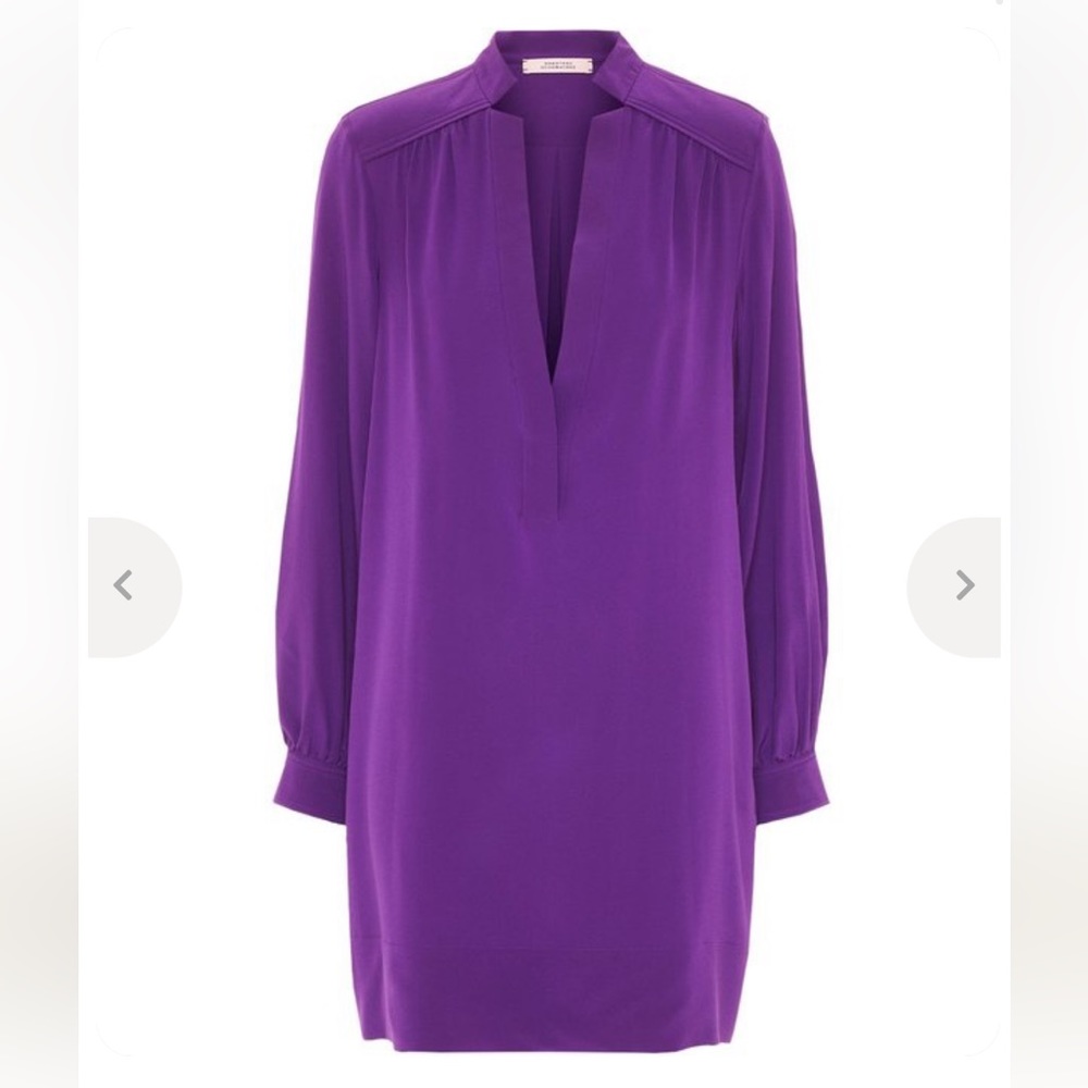 Dorothee Schumacher ‘Fluid Volumes’ silk purple mini dress